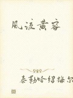 风流黄容封面