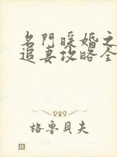 名门暖婚之权爷追妻攻略全文免费阅读