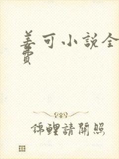 姜可小说全文免费封面