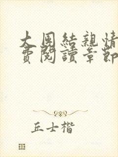 大团结亲情会免费阅读章节封面