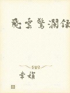 飞云惊澜录