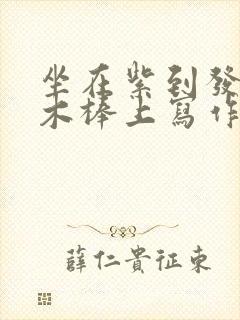 坐在紫到发黑的木棒上写作业