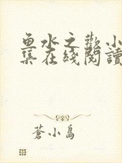 鱼水之欢小说全集在线阅读