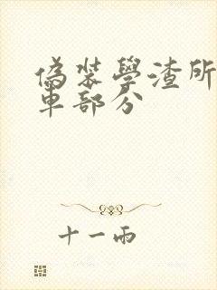 伪装学渣所有开车部分