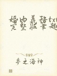 婚内义务txt完整版笔趣阁