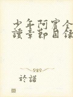 少年阿宾全文阅读章节目录