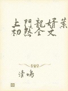 上门龙婿叶辰萧初然全文