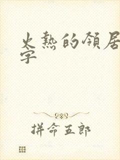 火热的领居中文字