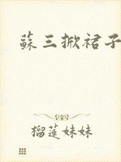 苏三掀裙子封面