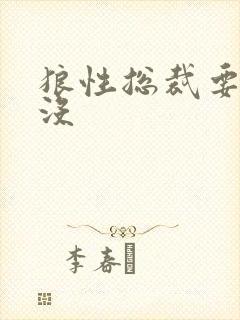 狼性总裁要够了没