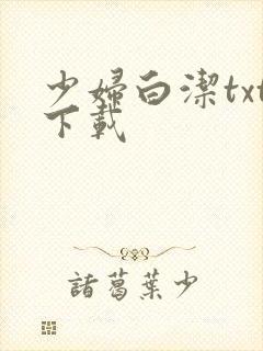 少妇白洁txt下载