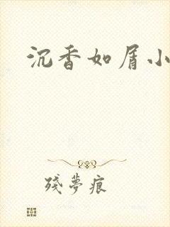 沉香如屑小说封面