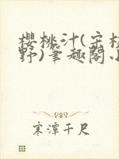 樱桃汁(宋枝江野)笔趣阁小说渡欲