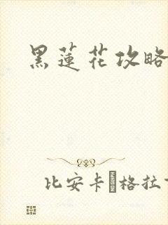 黑莲花攻略手册