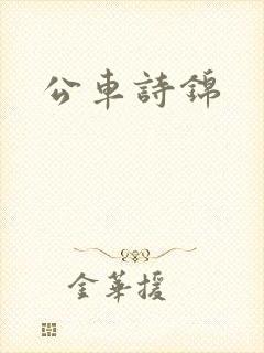 公车诗锦封面