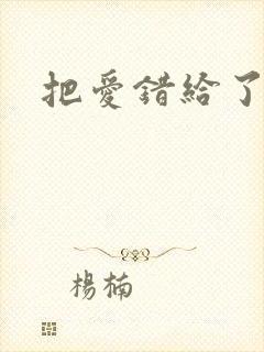把爱错给了你封面