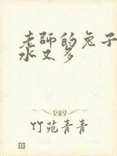 老师的兔子又软水又多