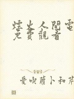 烟火人间电视剧免费观看