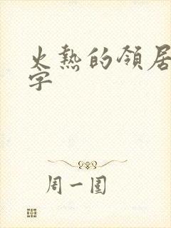 火热的领居中文字