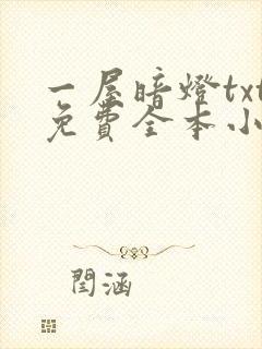 一屋暗灯txt免费全本小说电子书封面