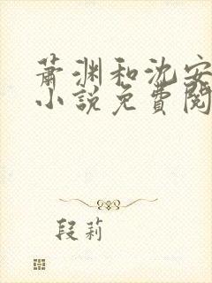 萧渊和沈安安的小说免费阅读