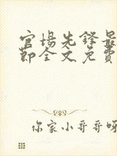 官场先锋最新章节全文免费阅读