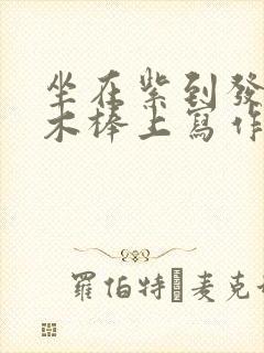 坐在紫到发黑的木棒上写作业