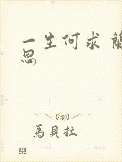 一生何求 兰思思