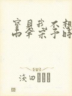 宝贝我不想带小雨伞宋予时封面