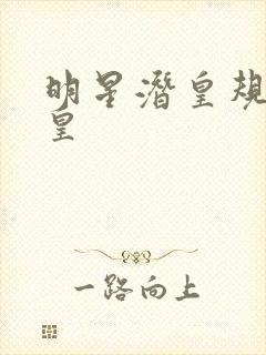 明星潜皇规则之皇