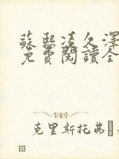 苏熙凌久泽小说免费阅读全文笔趣阁封面