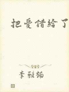 把爱错给了你封面