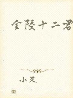 金陵十二君封面