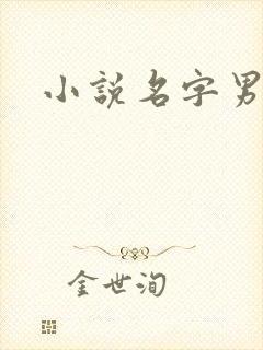 小说名字男生