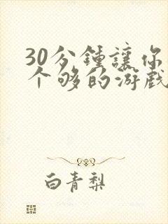 30分钟让你桶个够的游戏软件封面