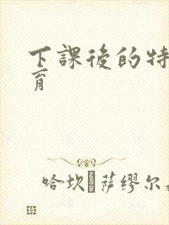 下课后的特殊教育封面