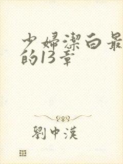 少妇洁白最刺激的13章