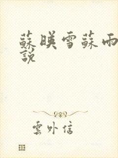 苏映雪苏雨柔小说