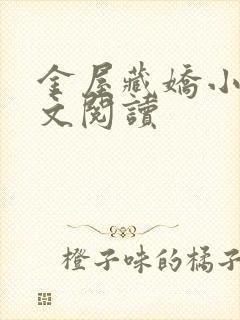 金屋藏娇小说全文阅读