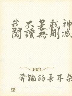 我不是戏神全文阅读无删减封面