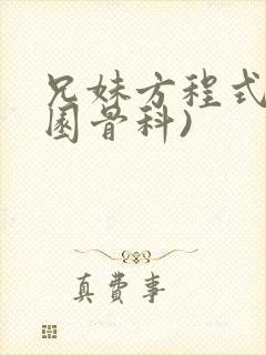 兄妹方程式(校园骨科)