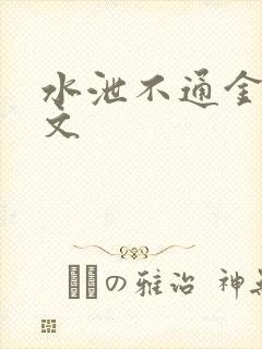 水泄不通金银原文封面