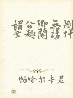 媚公卿无删减版笔趣阁讲什么