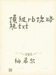 顶级rb攻略系统txt封面