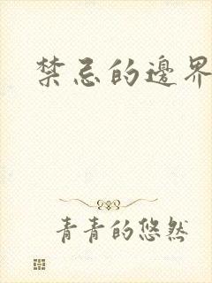 禁忌的边界线封面