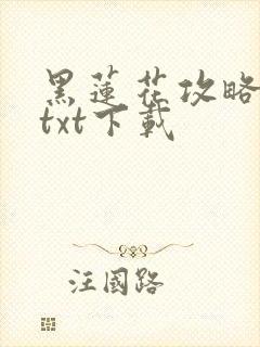 黑莲花攻略手册txt下载