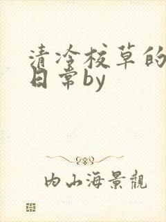 清冷校草的抹布日常by