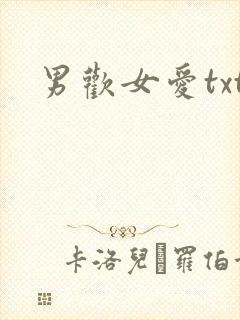 男欢女爱txt封面