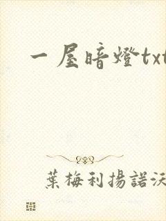 一屋暗灯txt