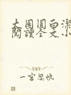 大团圆白洁免费阅读全文小说